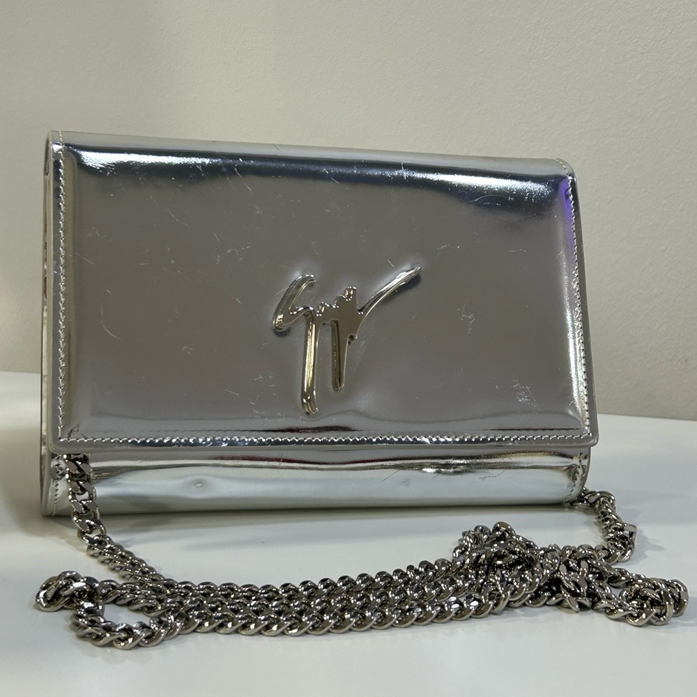 Giuseppe Zanotti Metallic Patent Leather Clutch